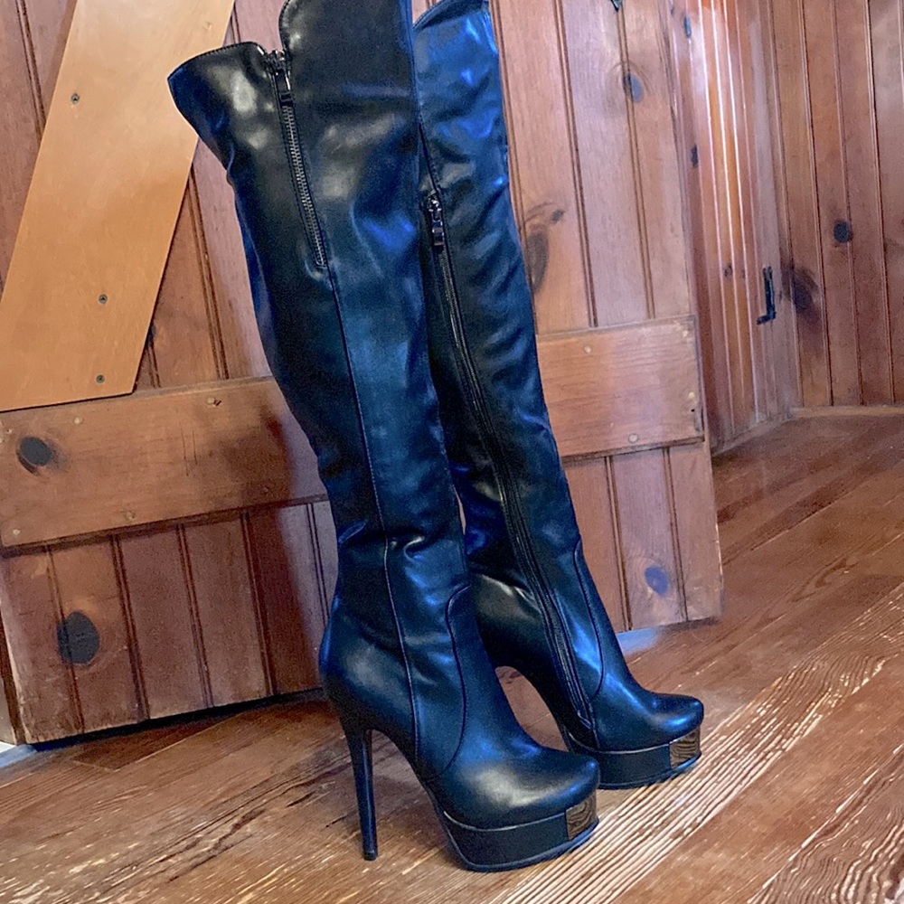 Over the Knee Stiletto Platform Boots